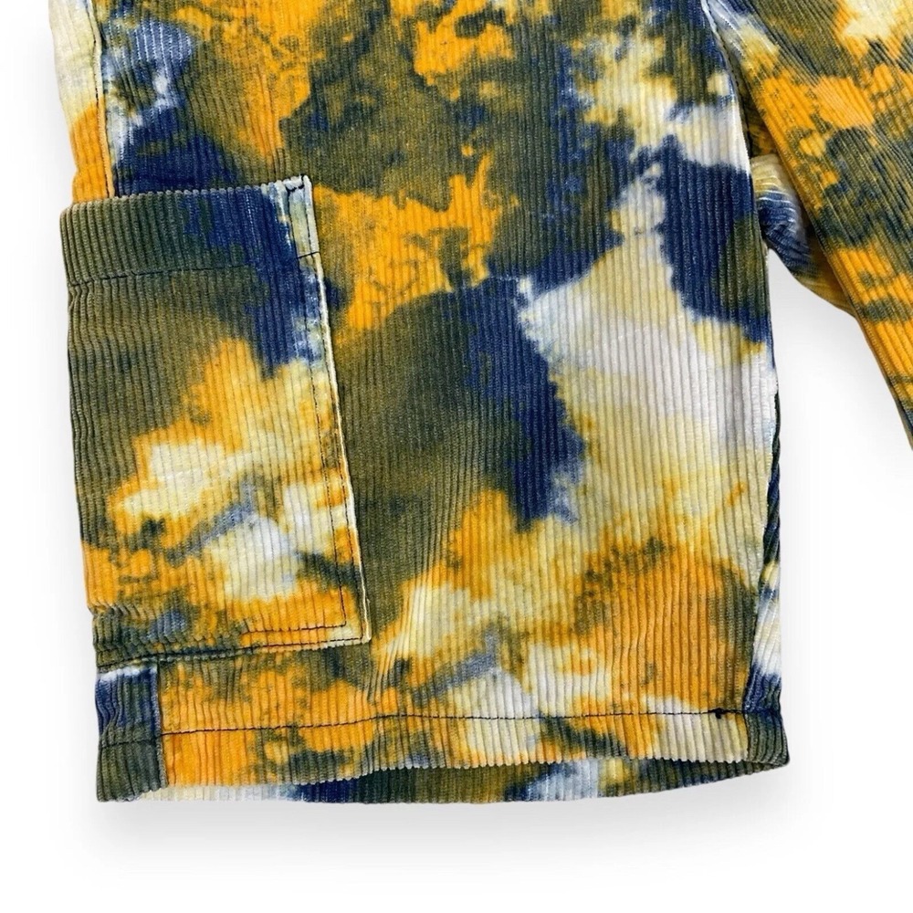 Topman Shorts Mens Size 28 Multicolor Watercolor Corduroy Bermuda Cargo NWOT - Picture 5 of 14